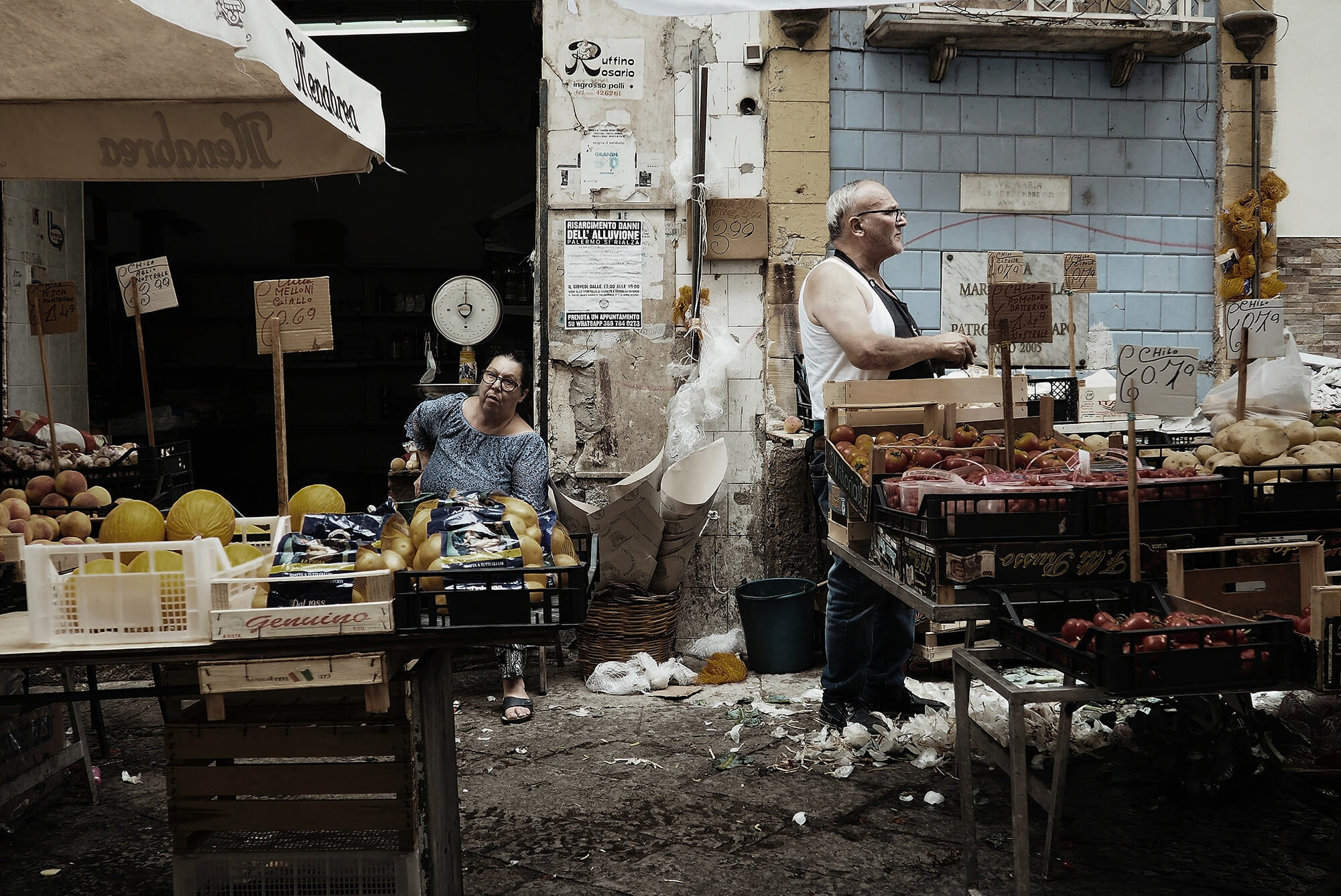 street market in palermo sicily