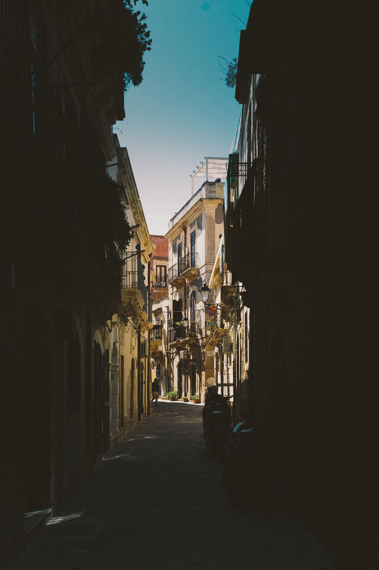 small street in Ortigia Syracuse 