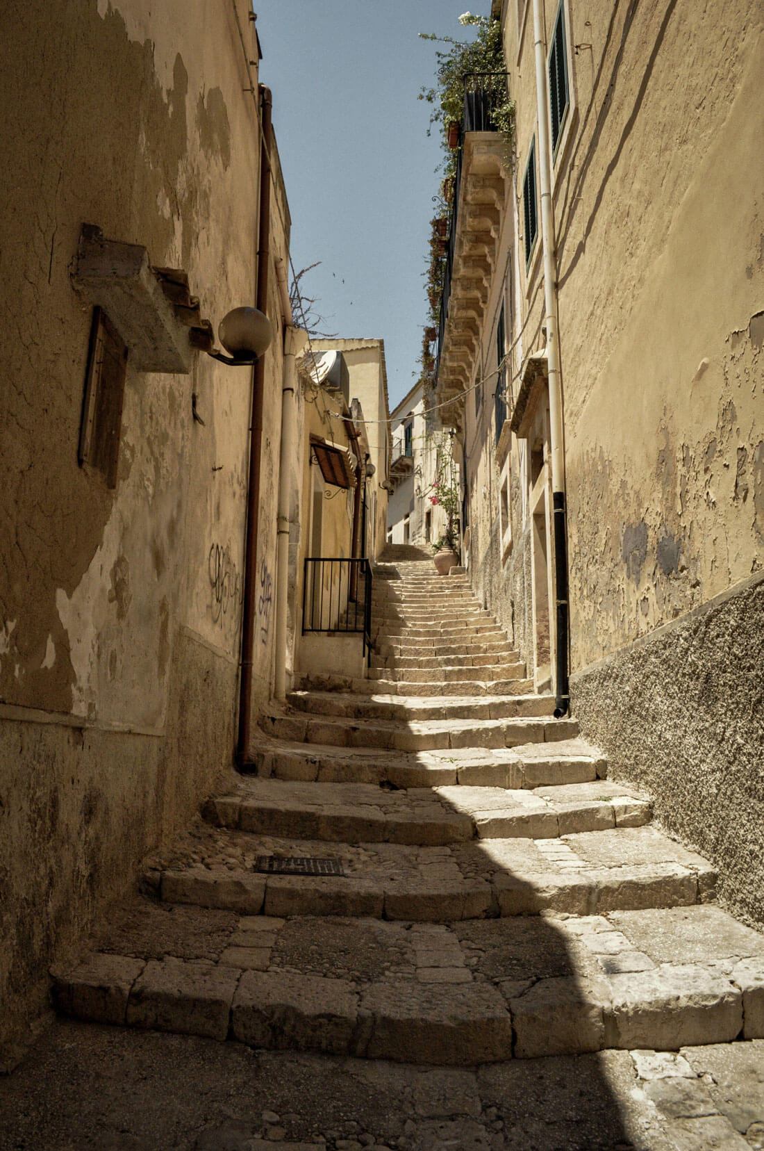 the alleys of noto city in sicily