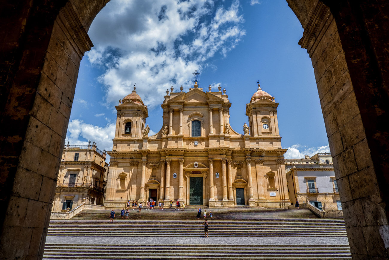 Noto Cathedral durning the day in sicily