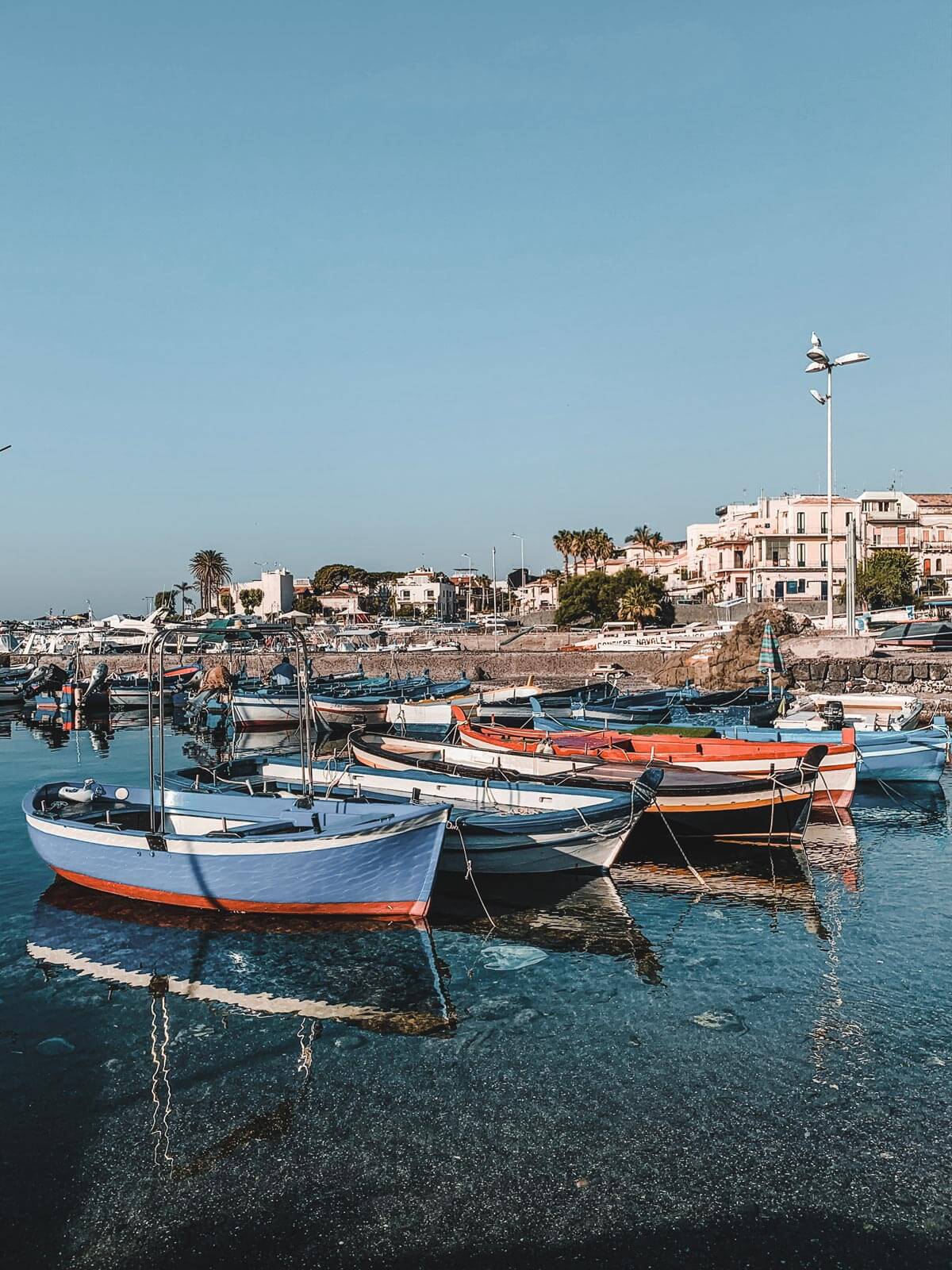 small boats in aci castello sicily