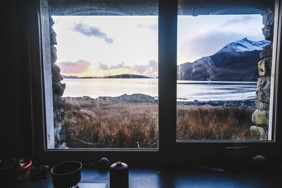 The View From The Camasunary Bothy isle of skye