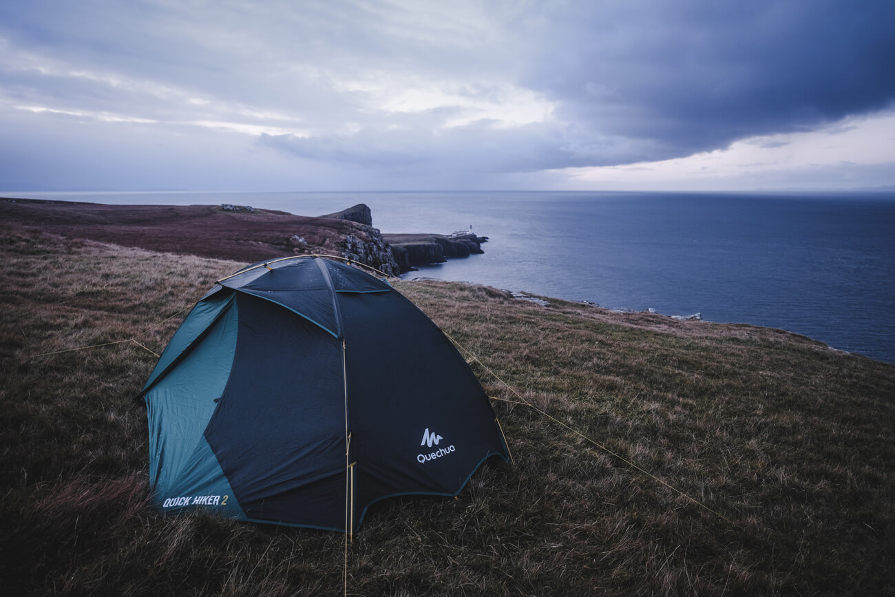 Wild camping near Neist Point isle of skye