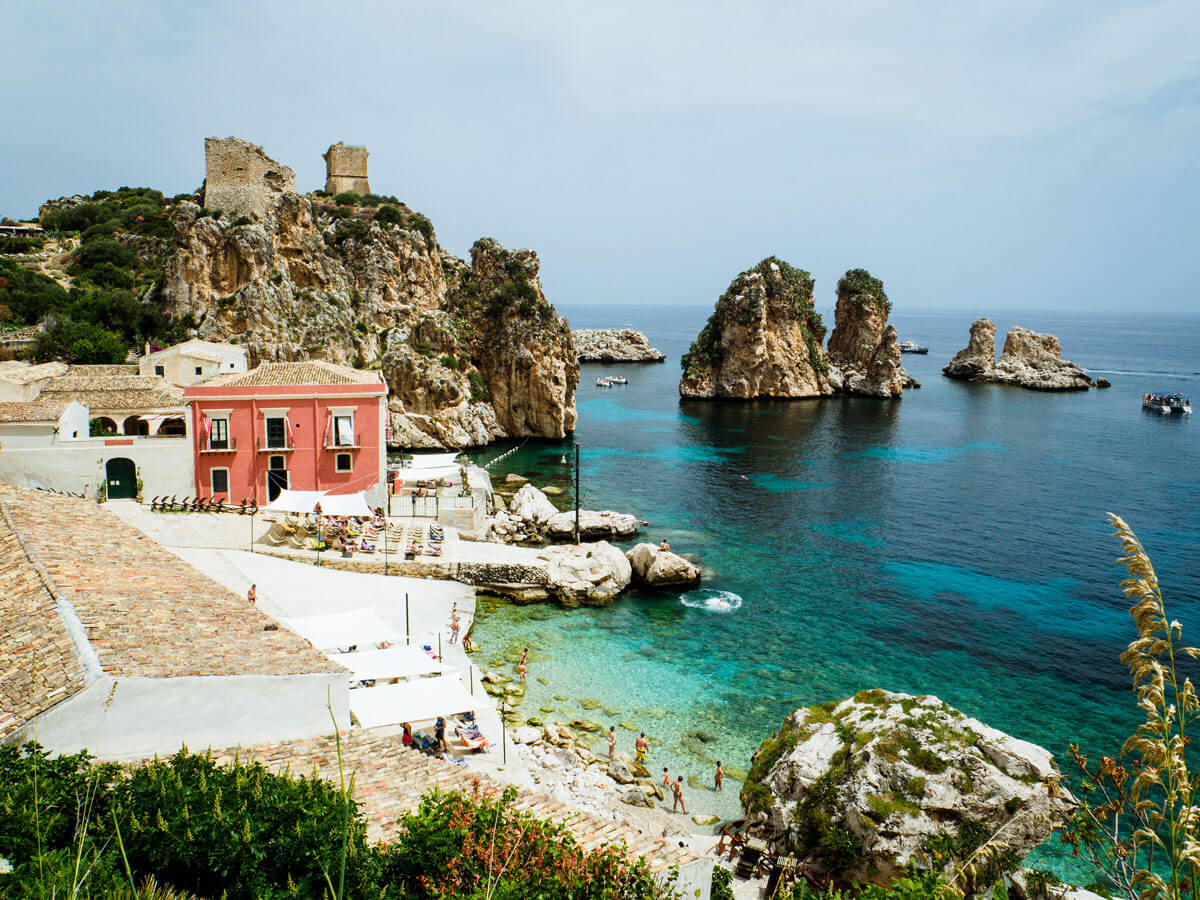 Scopello beach in sicily