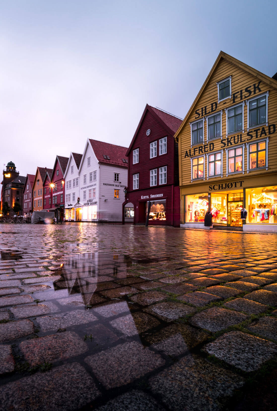 bryggen in bergen city norway