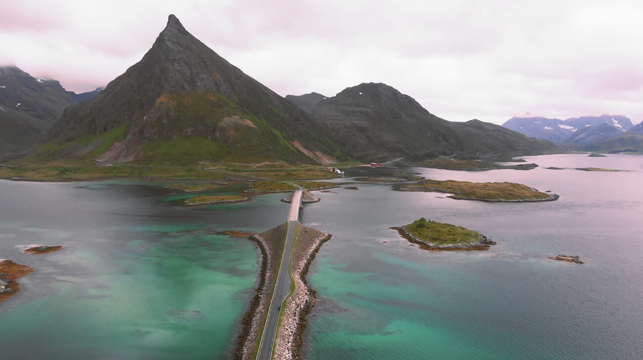 Lofoten island route in norway