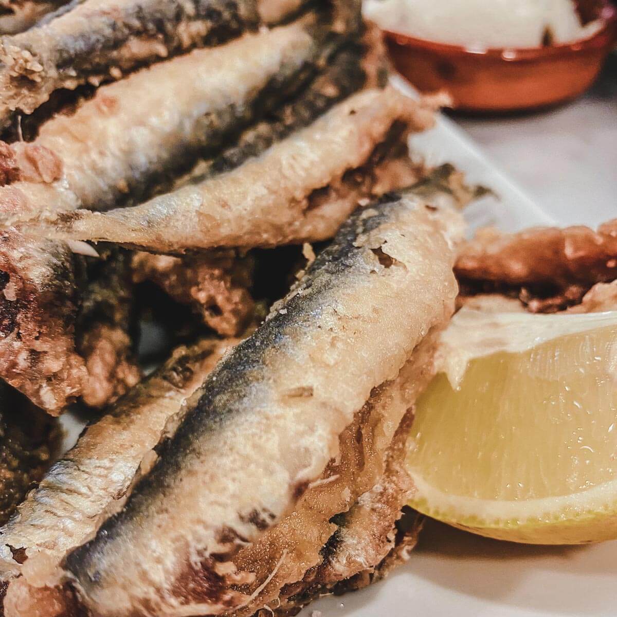 Boquerones en vinagre spain dish