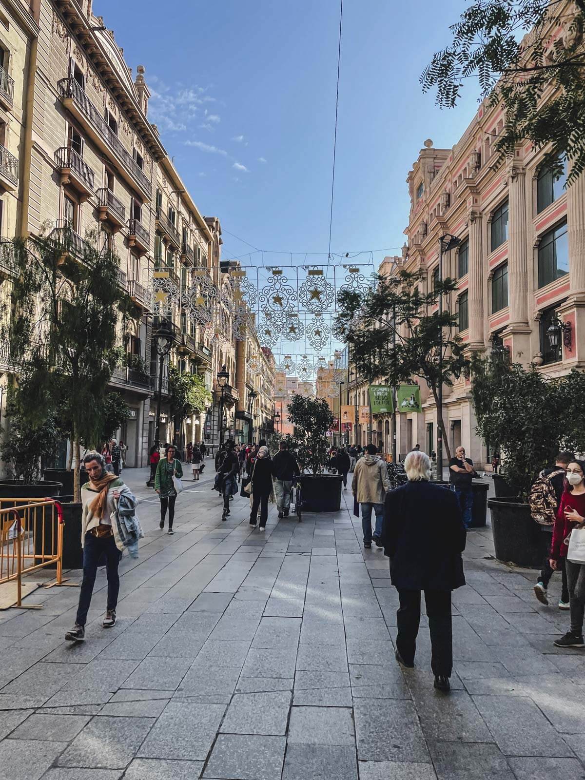People walking on the streets in barcelona spain