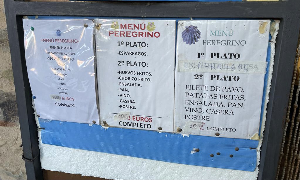 pilgrim menu camino