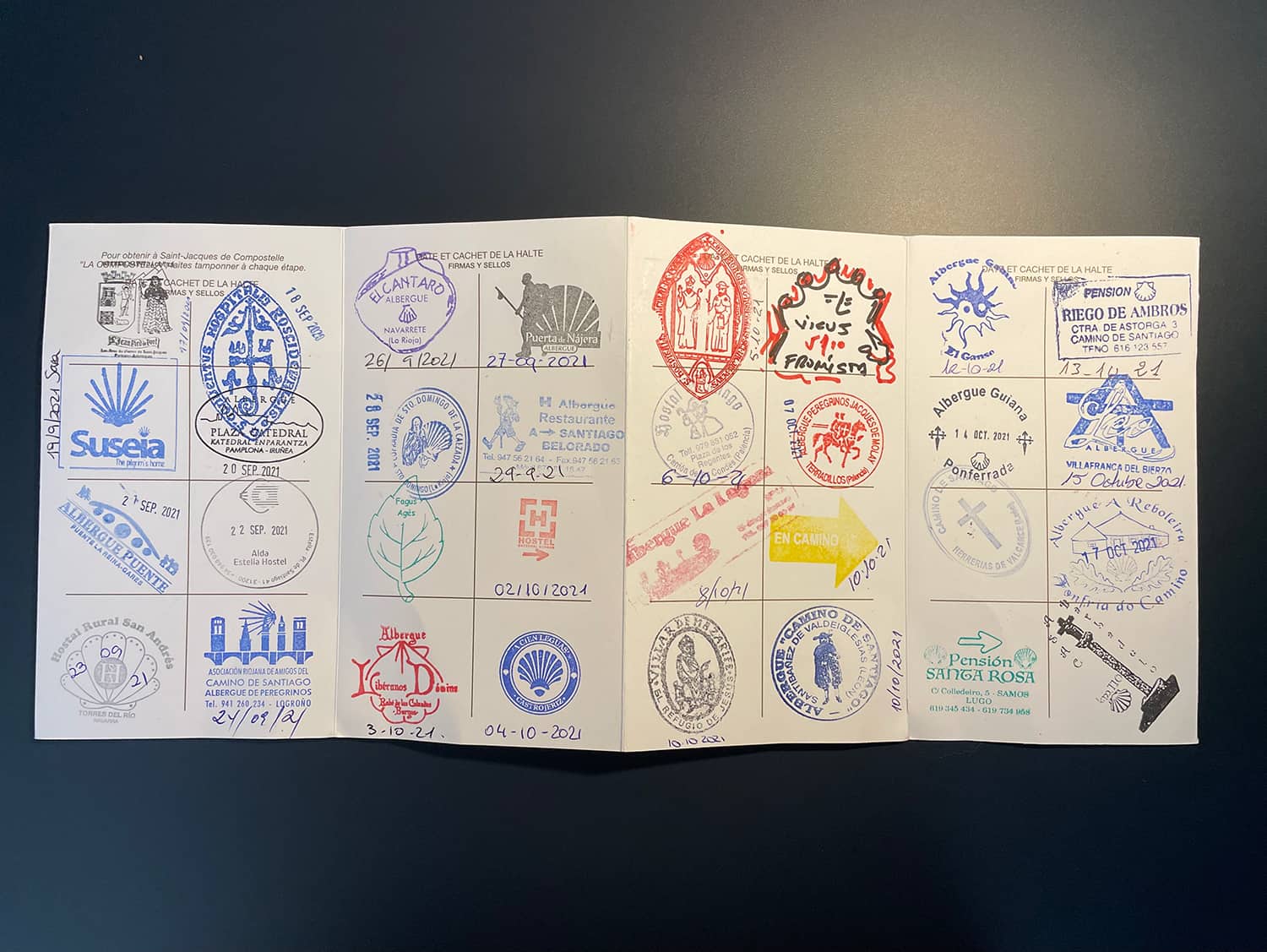 Camino pilgrim passport