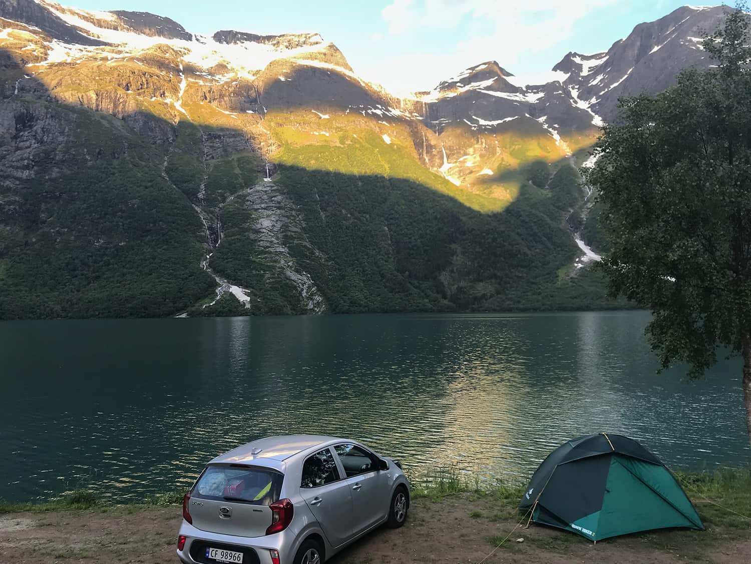 lovatnet lake camping