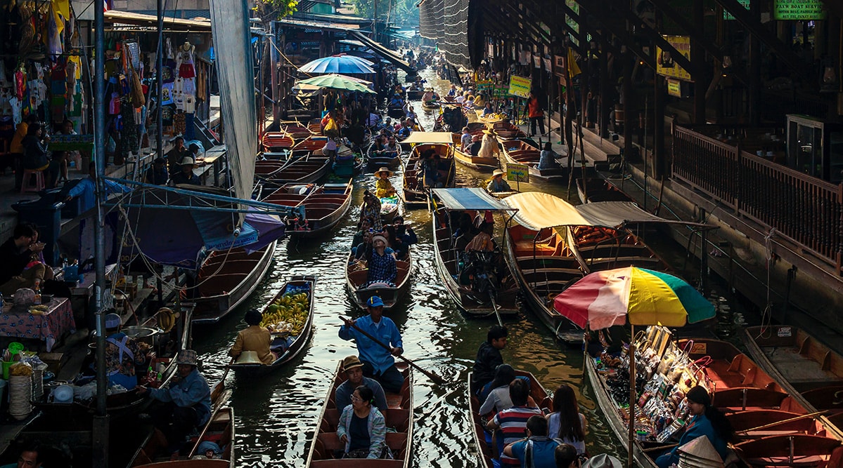 Damnoen Saduak Floating Market bangkok thailand