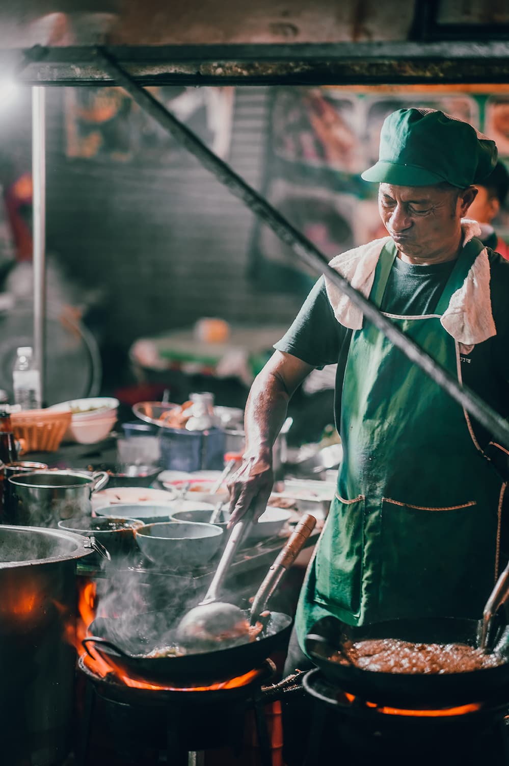 street food market bangkok thailand