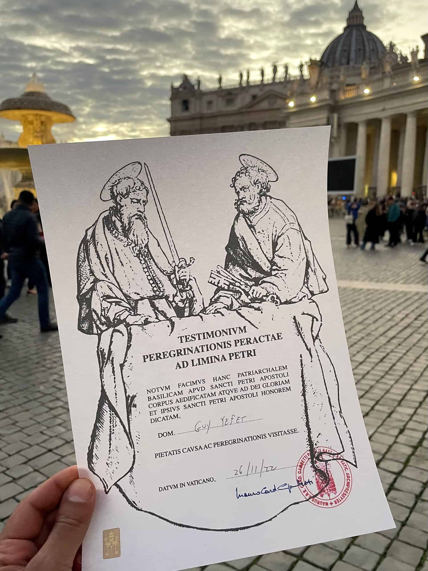 via francigena TESTIMONIUM
