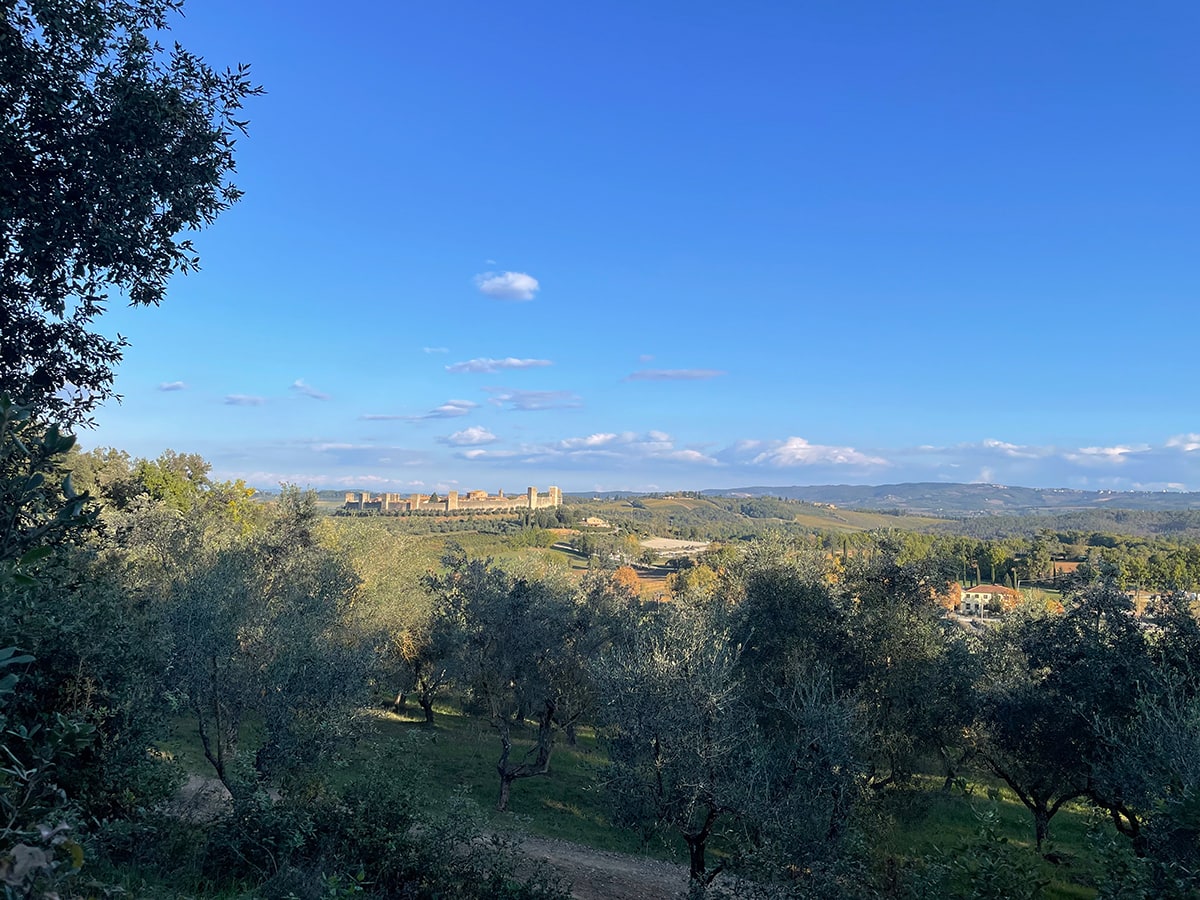 view over Monteriggioni italy