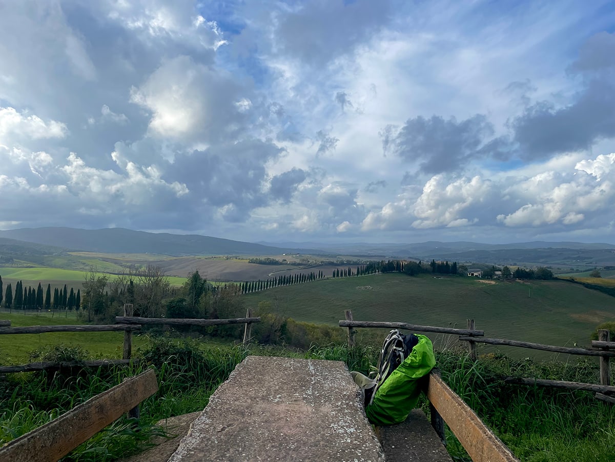 stunning view over tuscany