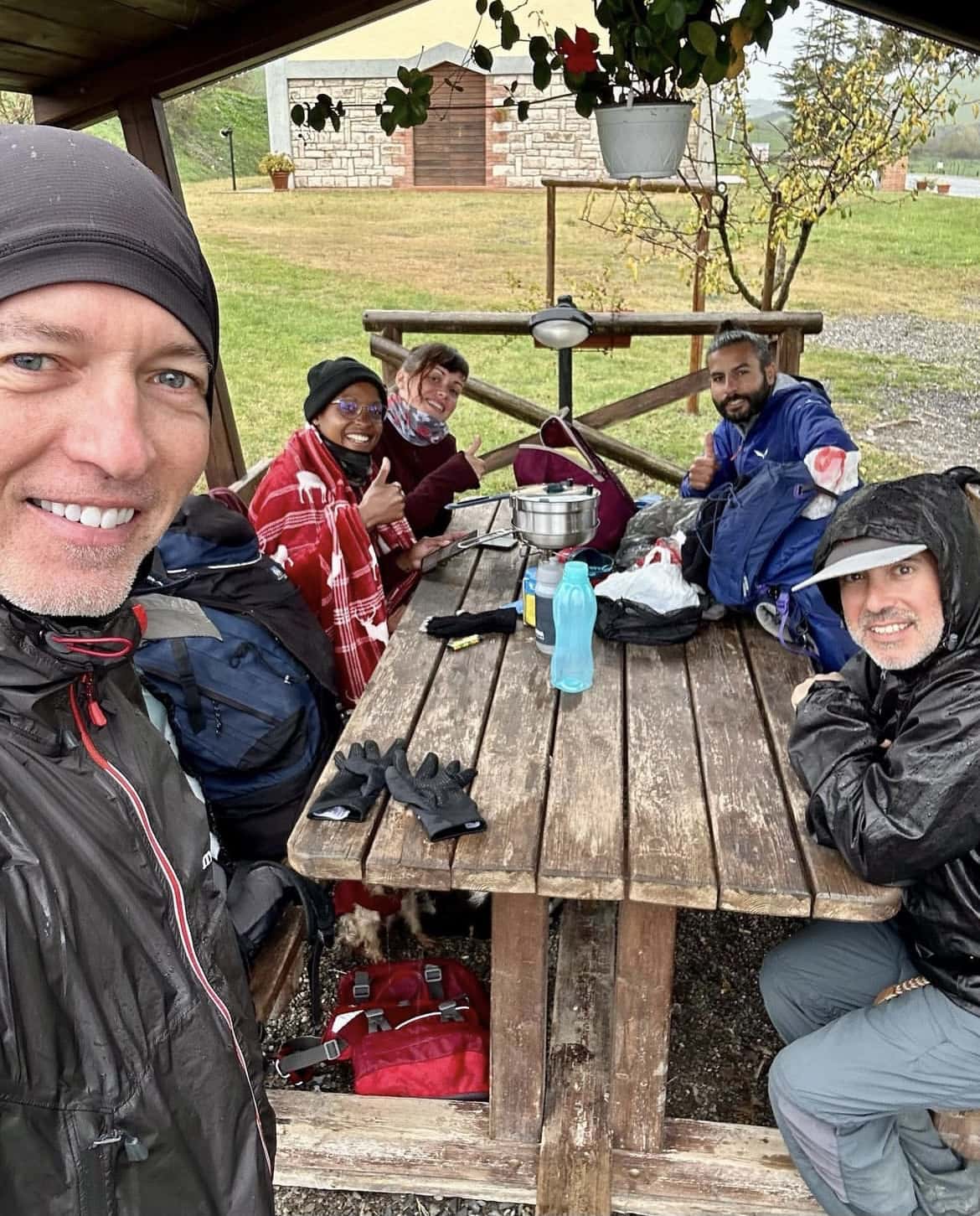 via francigena pilgrim rain