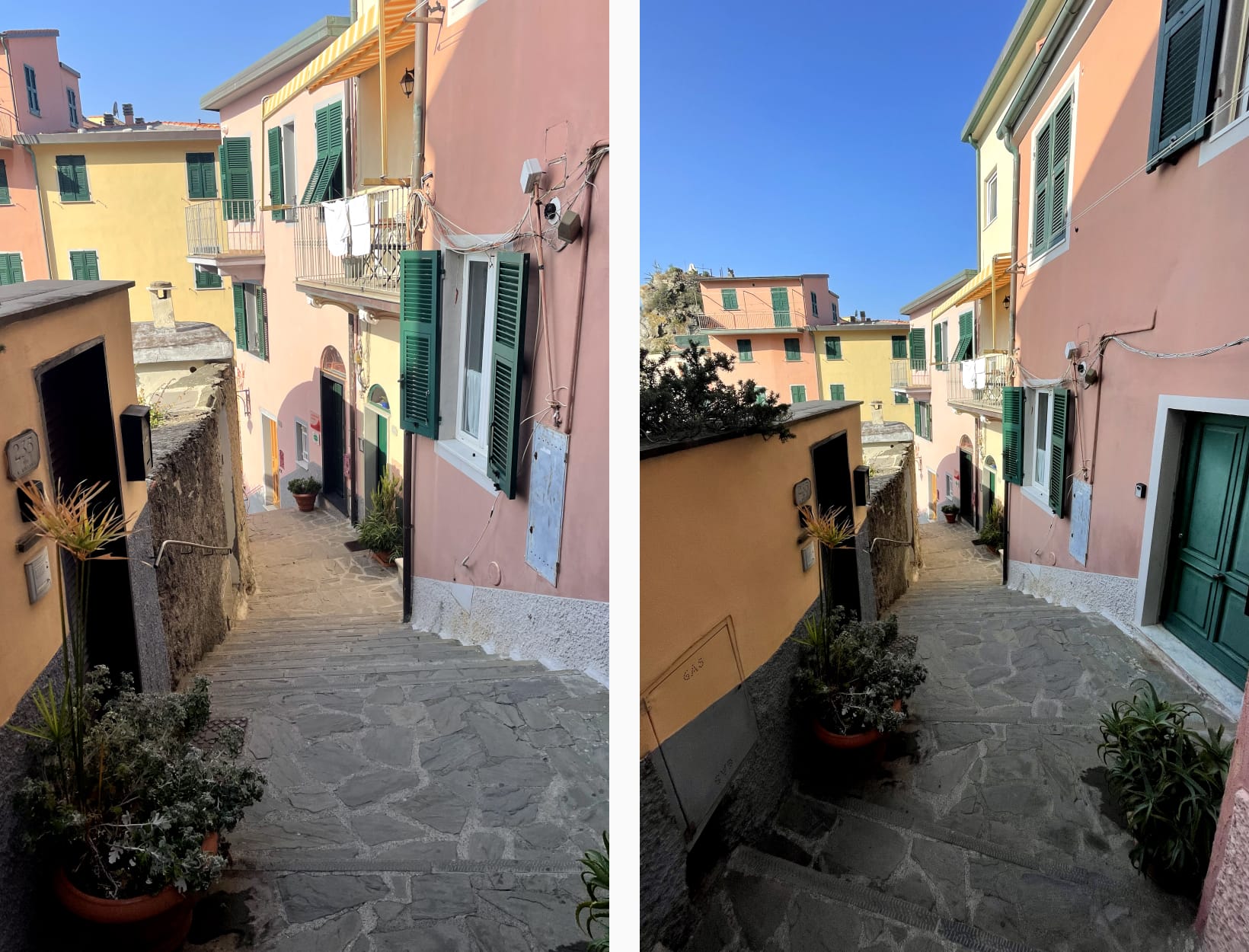 street in cinque terre town