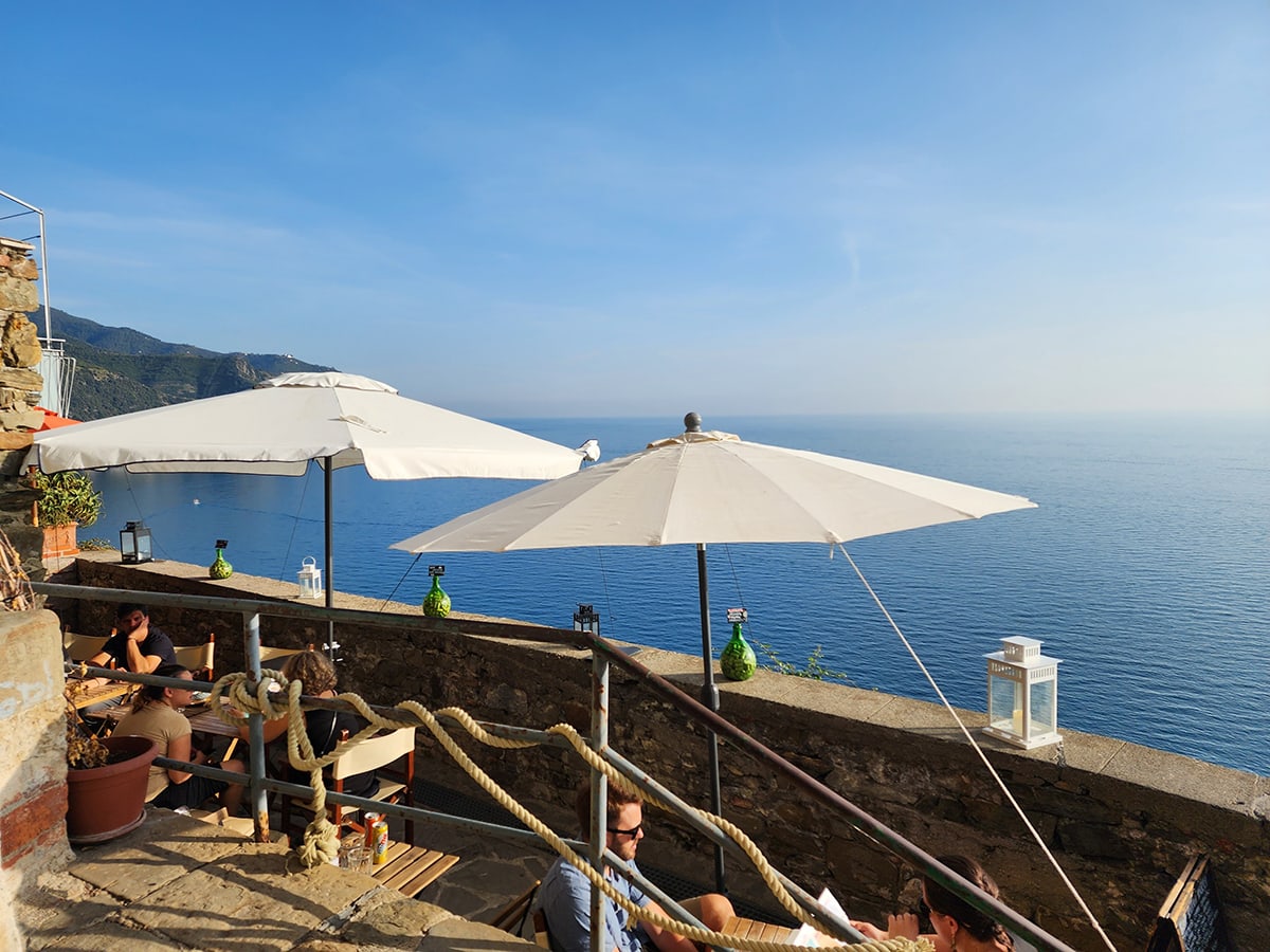 bar cafe at chinque terre italy